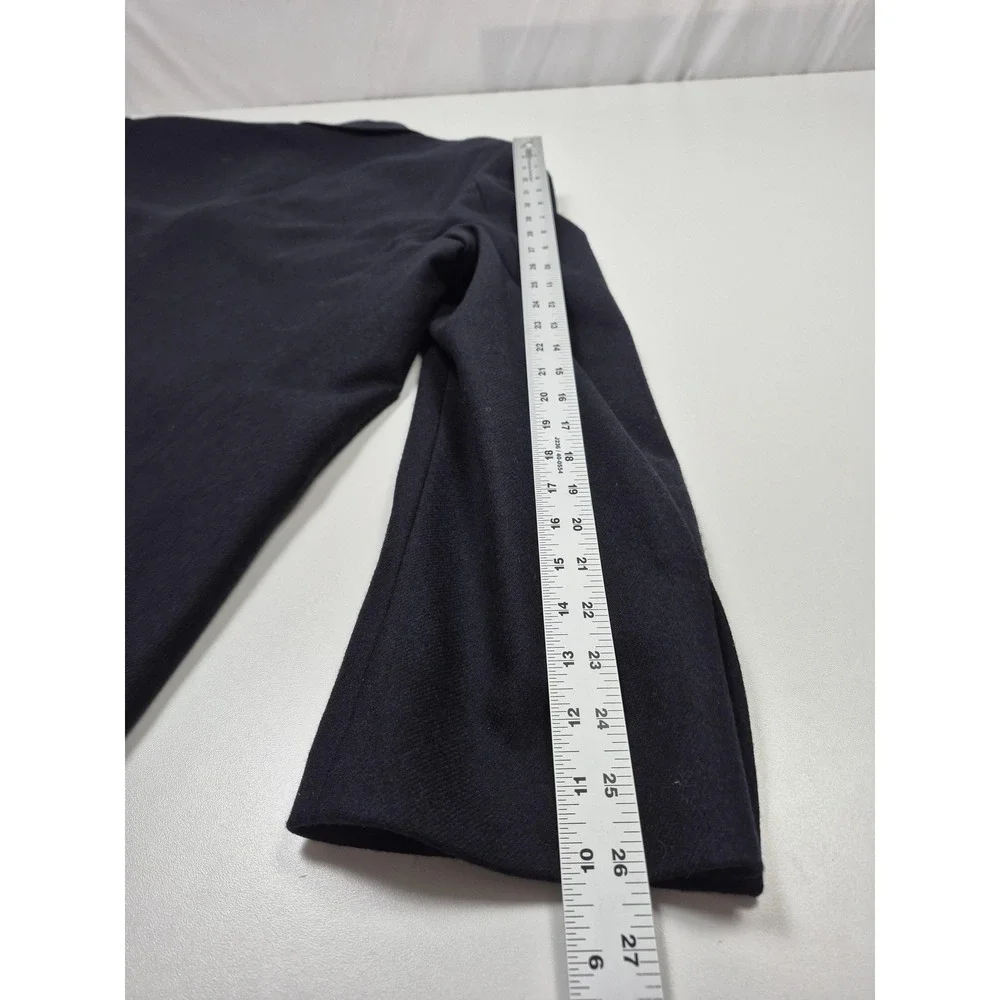 Brooks Brothers Coat Mens 46R Black Wool Flannel Overcoat Lined England NWT